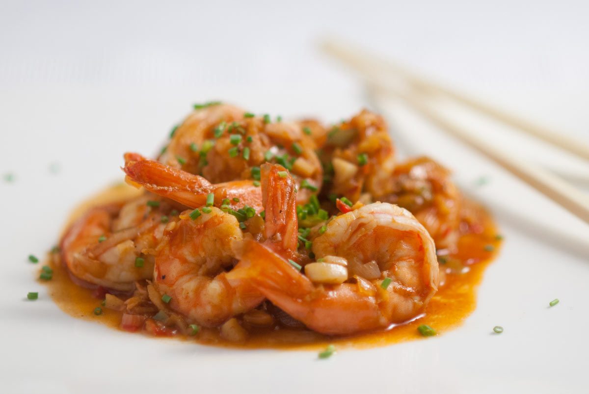 'So good. Dad's been cooking prawns his whole life, but Ken Hom's Sichuan style prawns have been more than an inspiration...'
