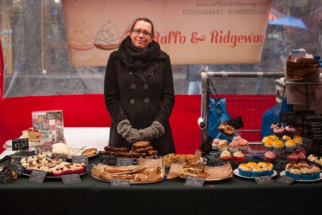 Amanda with her award-winning cupcakes at Raffo & Ridgeway 